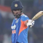 Sanju Samson during India’s first T20I victory against New Zealand in Christchurch.